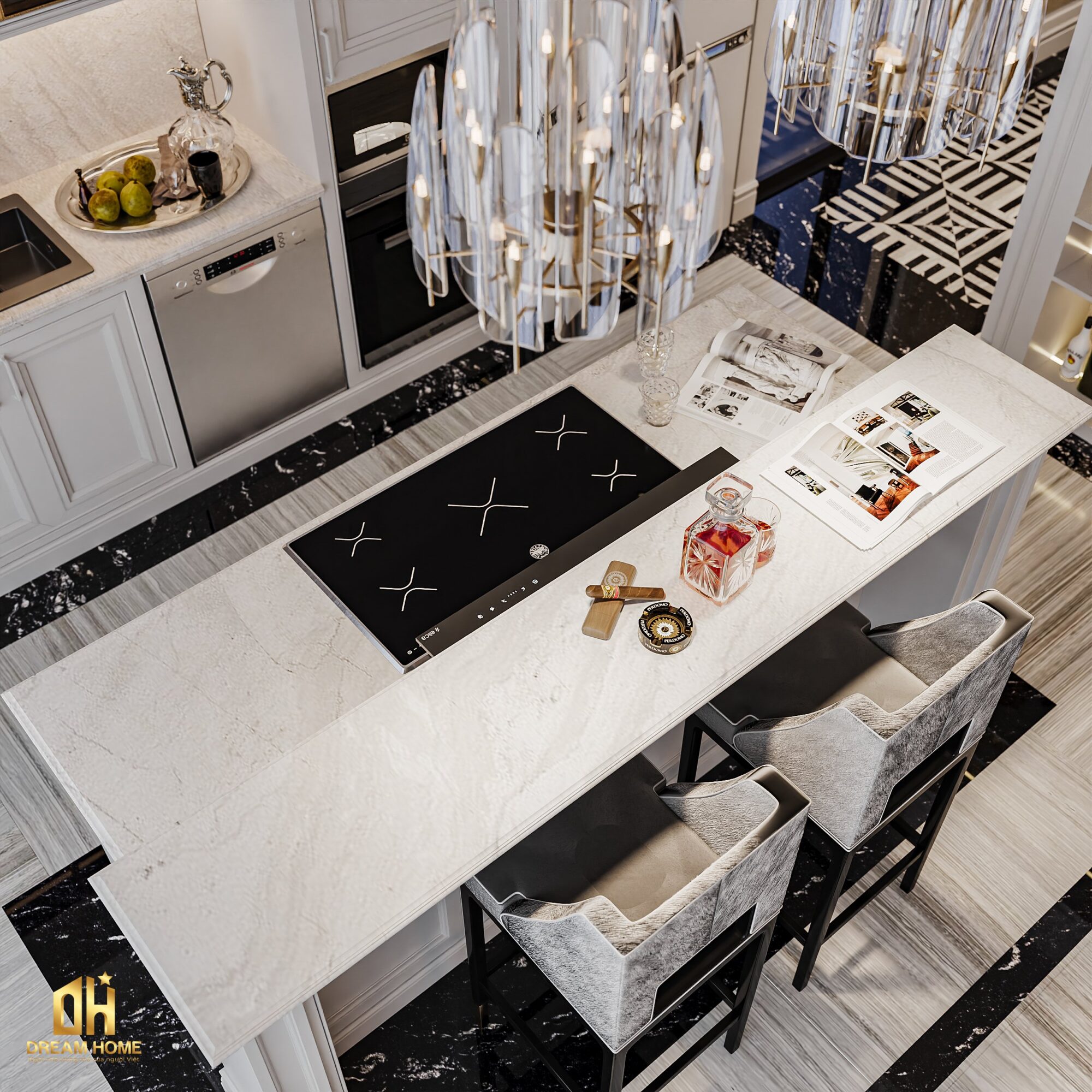thiết kế nội thất penthouse sunshine city ciputra