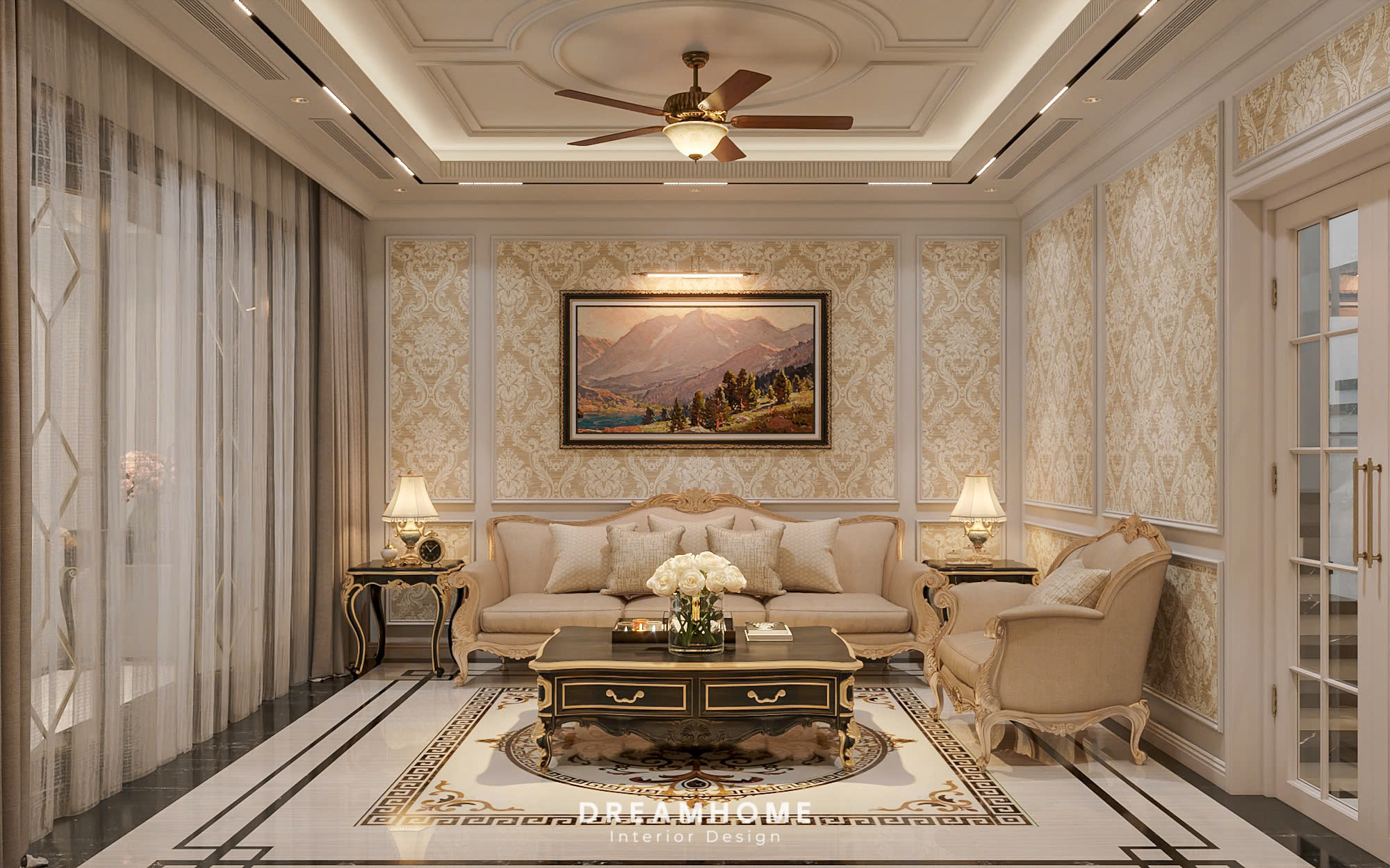 thiết kế nội thất biệt thự geleximco