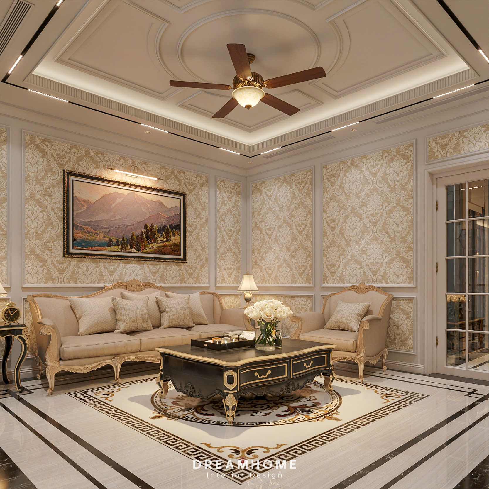thiết kế nội thất biệt thự geleximco
