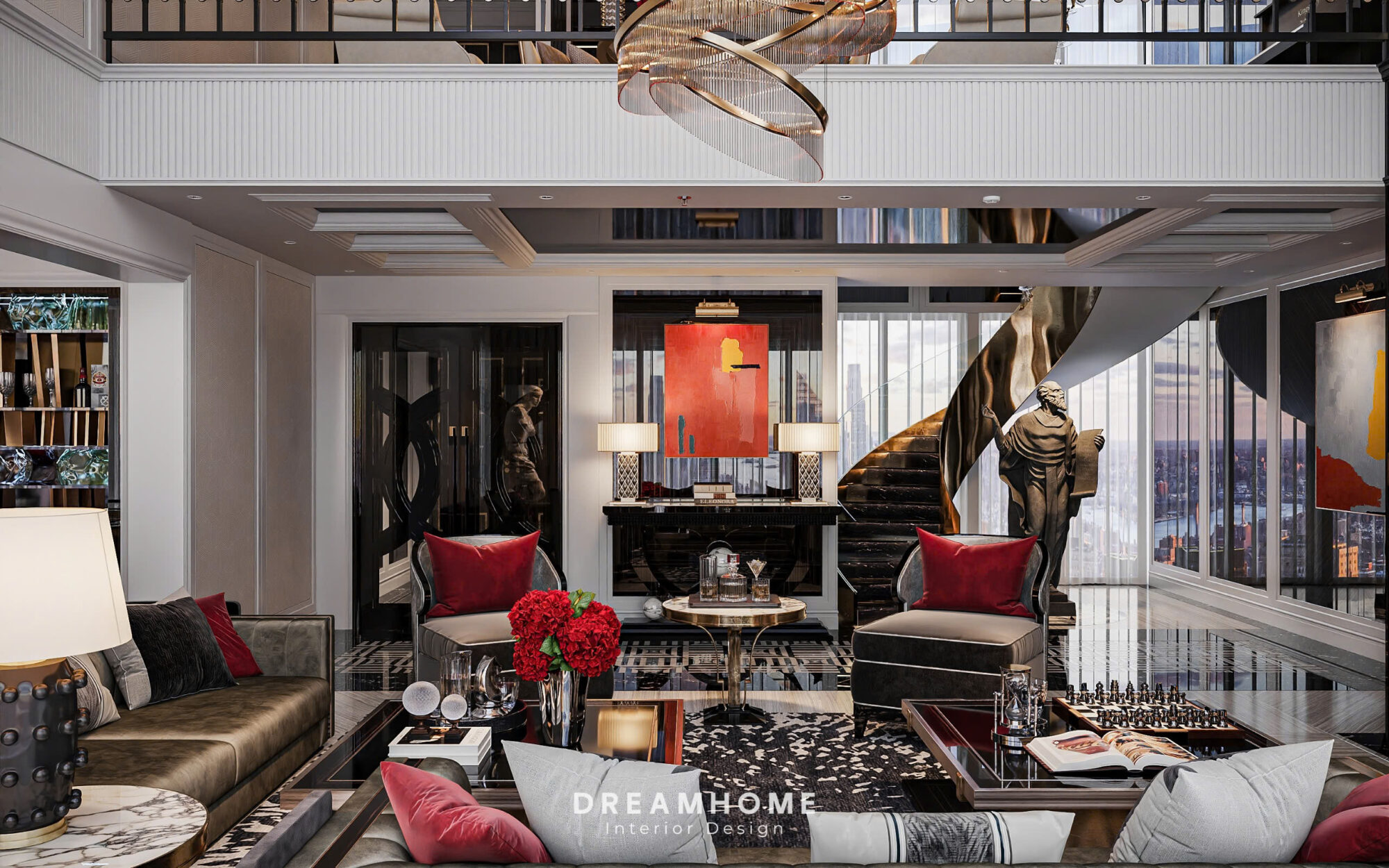 thiết kế nội thất penthouse sunshine city ciputra