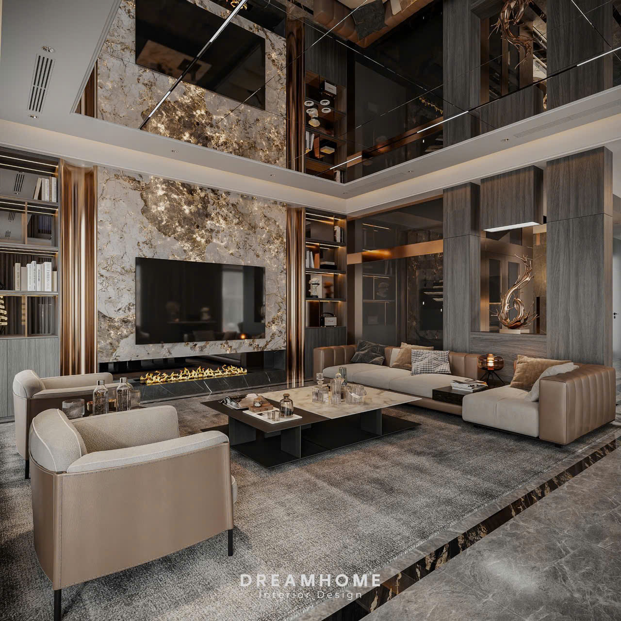 thiết kế nội thất biệt thự tinh hoa