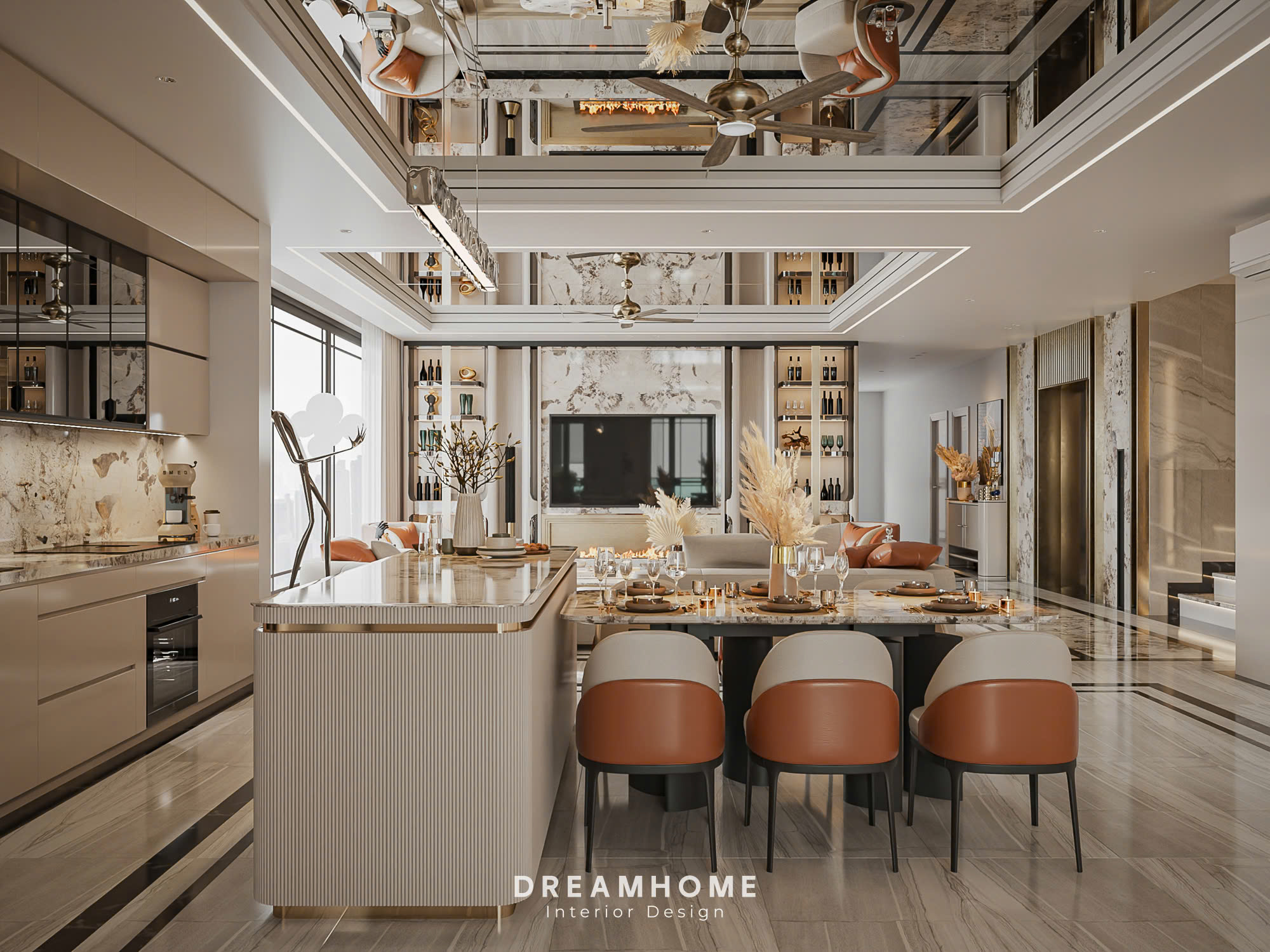 thiết kế nội thất biệt thự geleximco