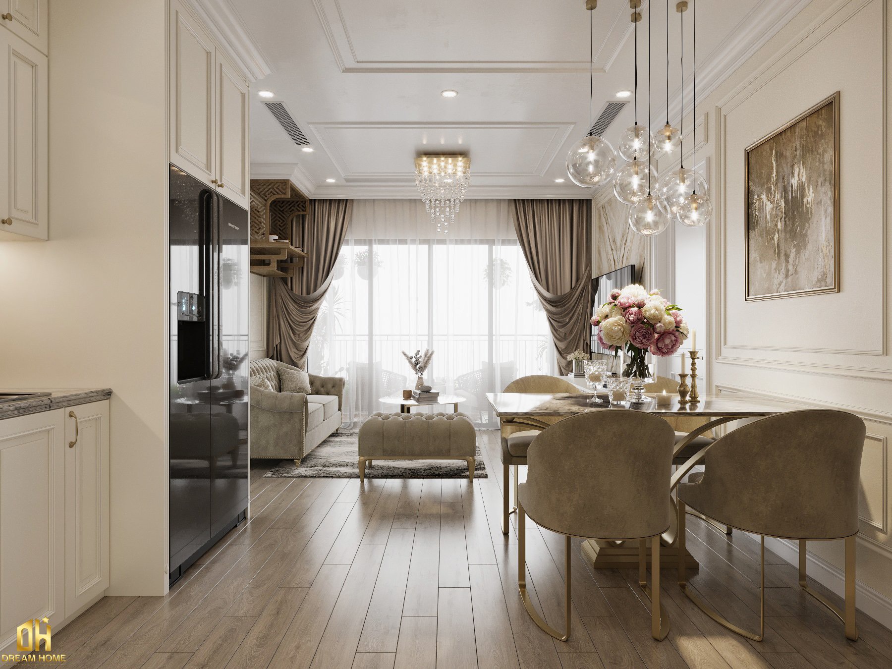 thiết kế nội thất chung cư khai sơn city