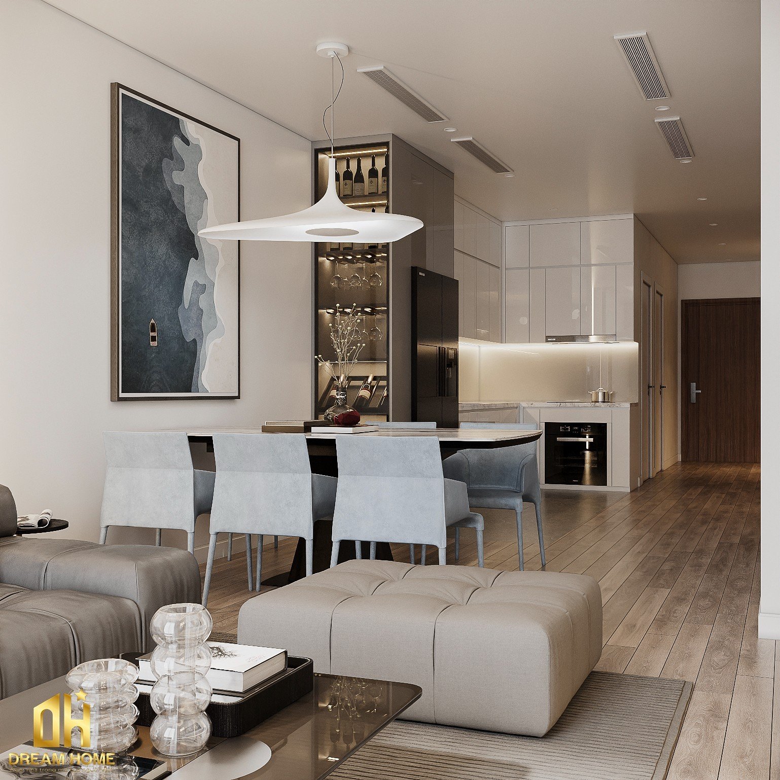 thiết kế nội thất chung cư khai sơn city