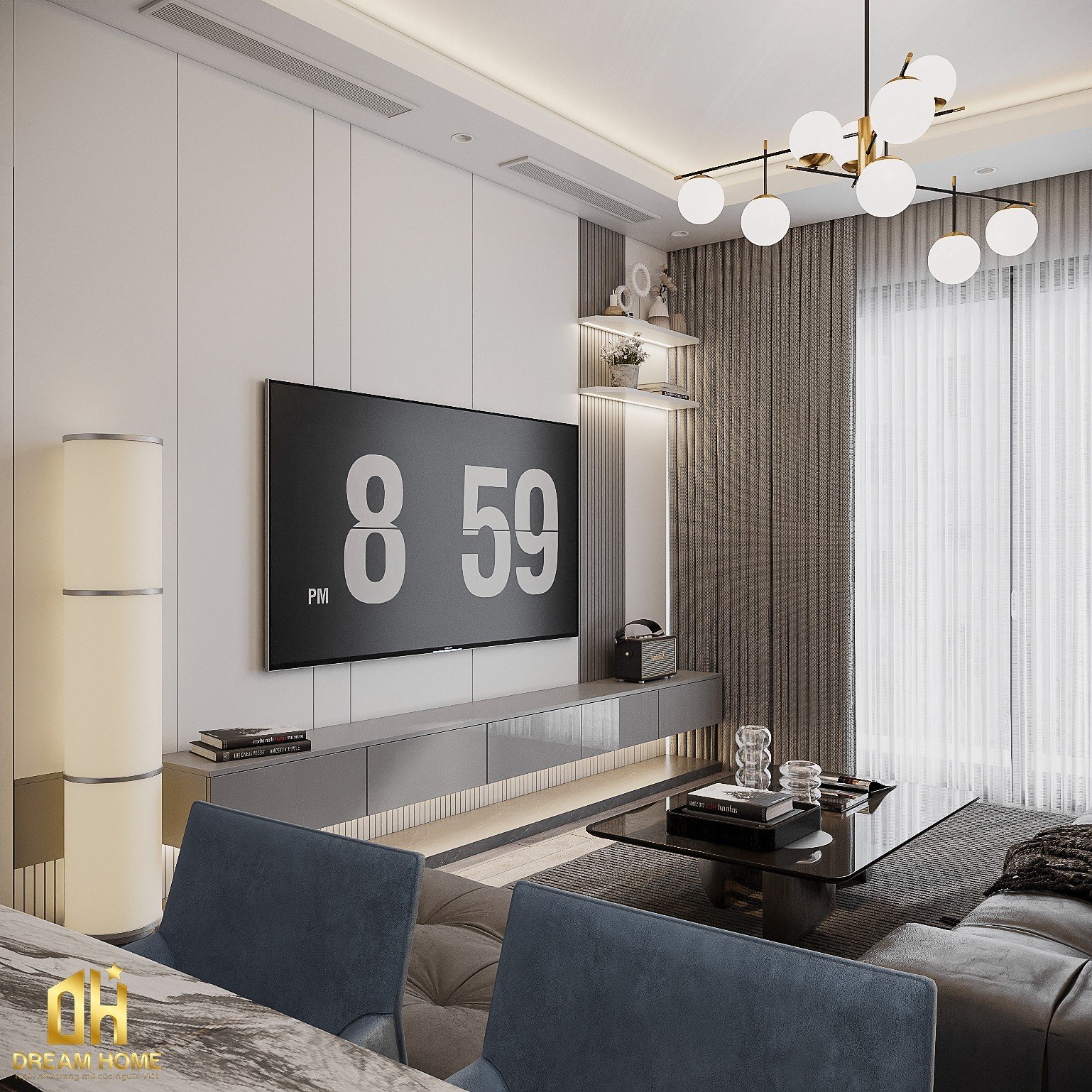 thiết kế nội thất chung cư khai sơn city