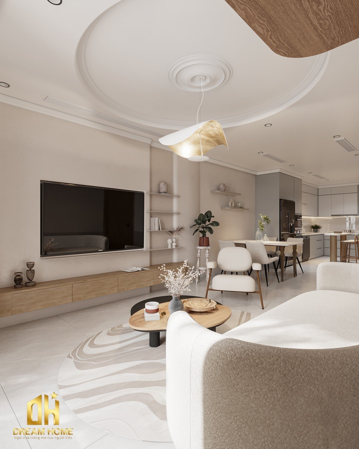 thiết kế nội thất chung cư khai sơn city