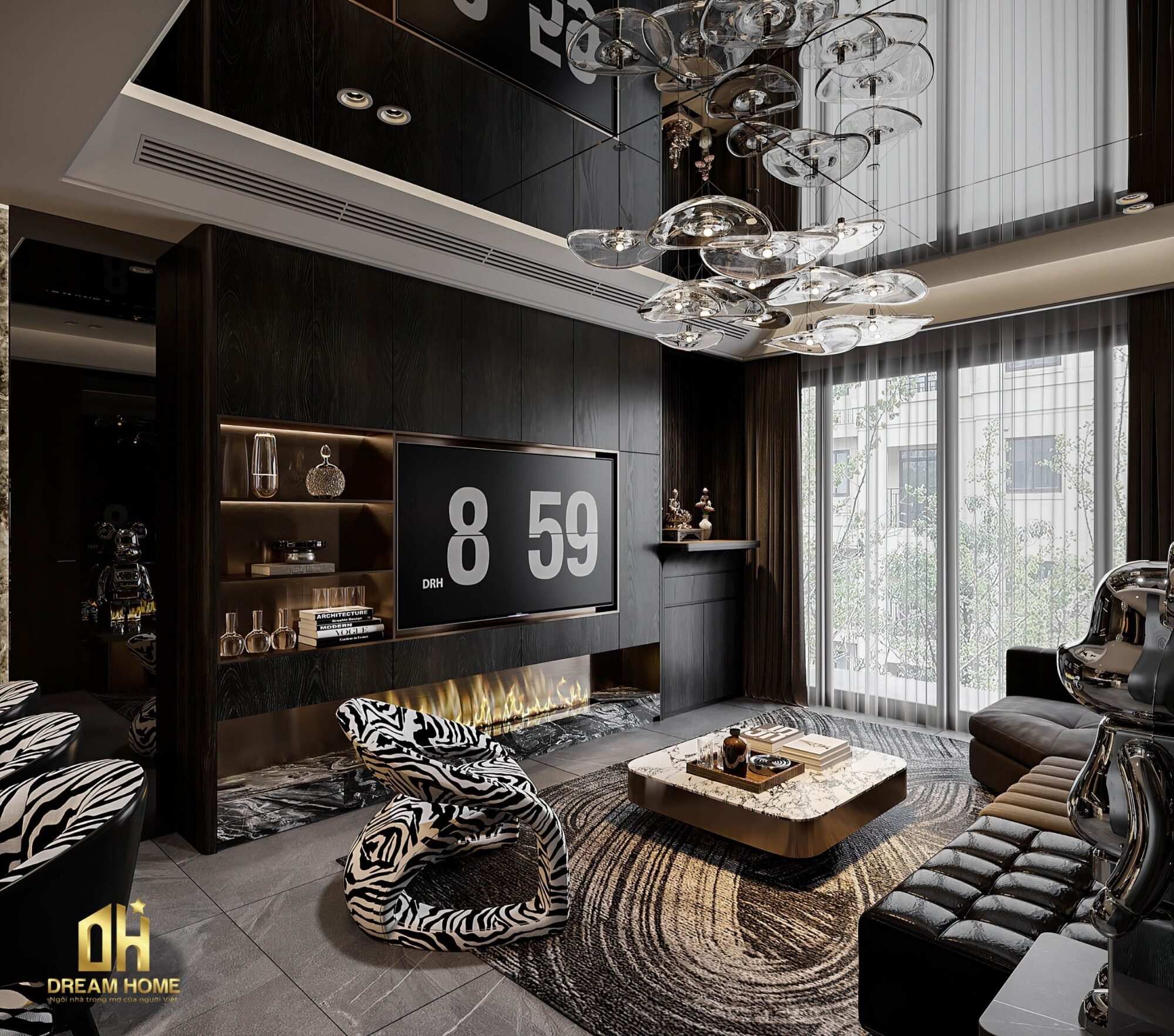 thiết kế nội thất chung cư khai sơn city