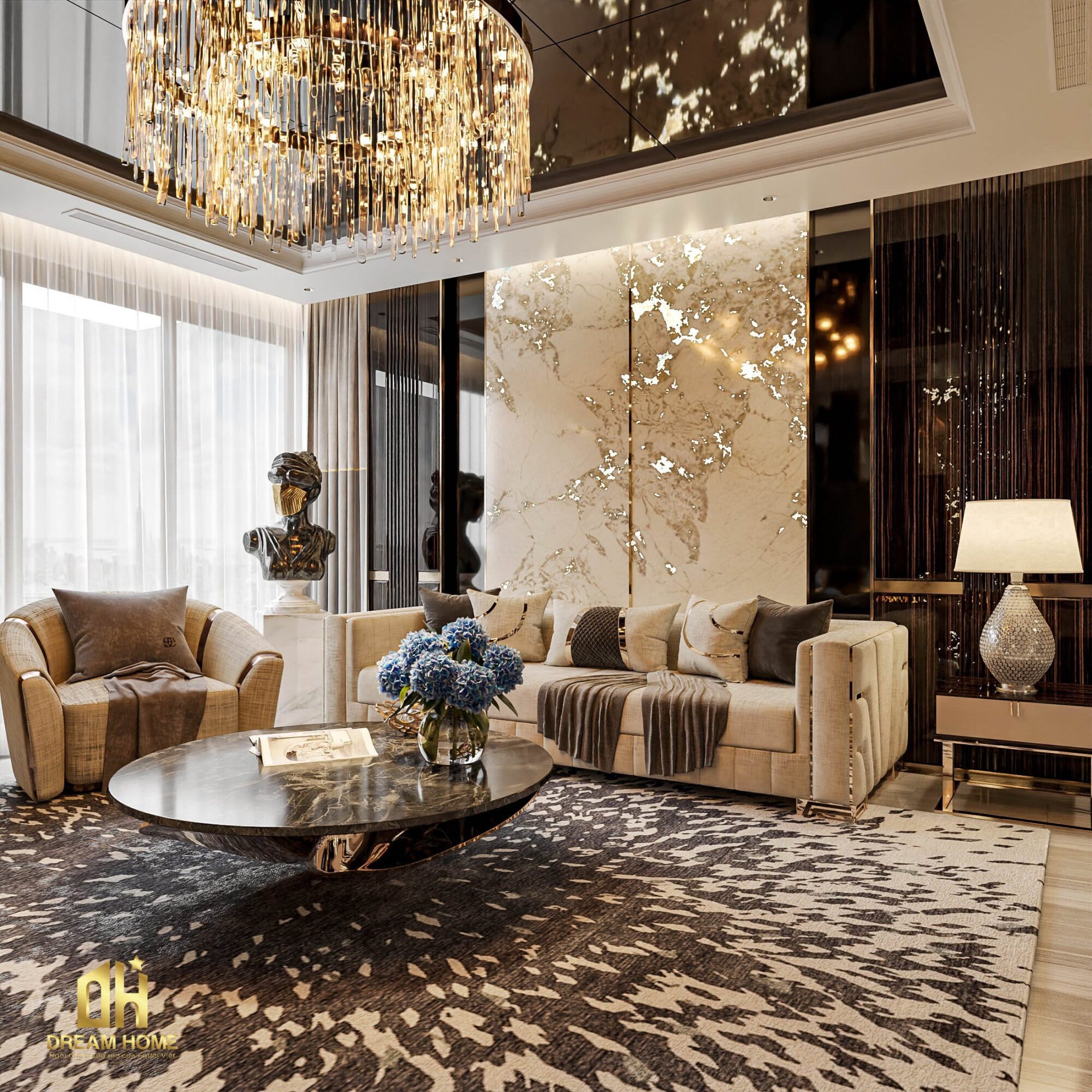 thiết kế nội thất chung cư khai sơn city