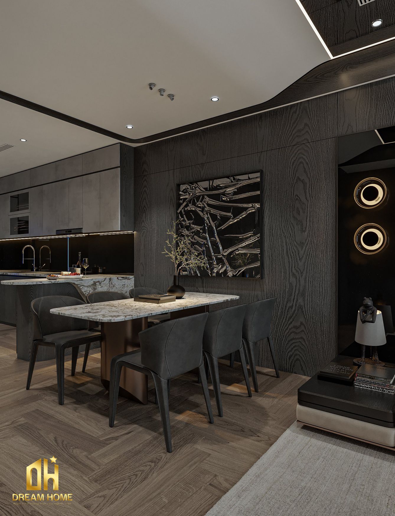 thiết kế nội thất chung cư khai sơn city