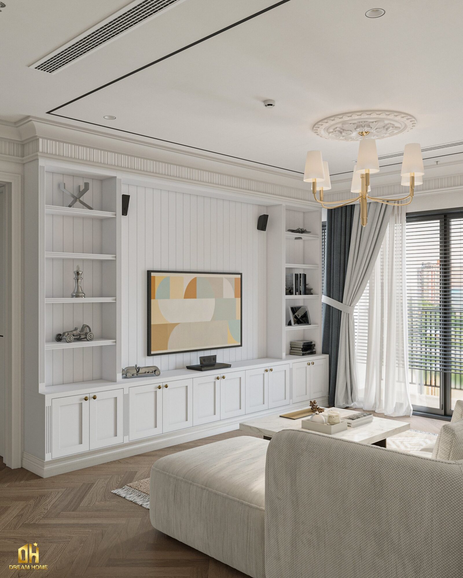 thiết kế nội thất chung cư khai sơn city