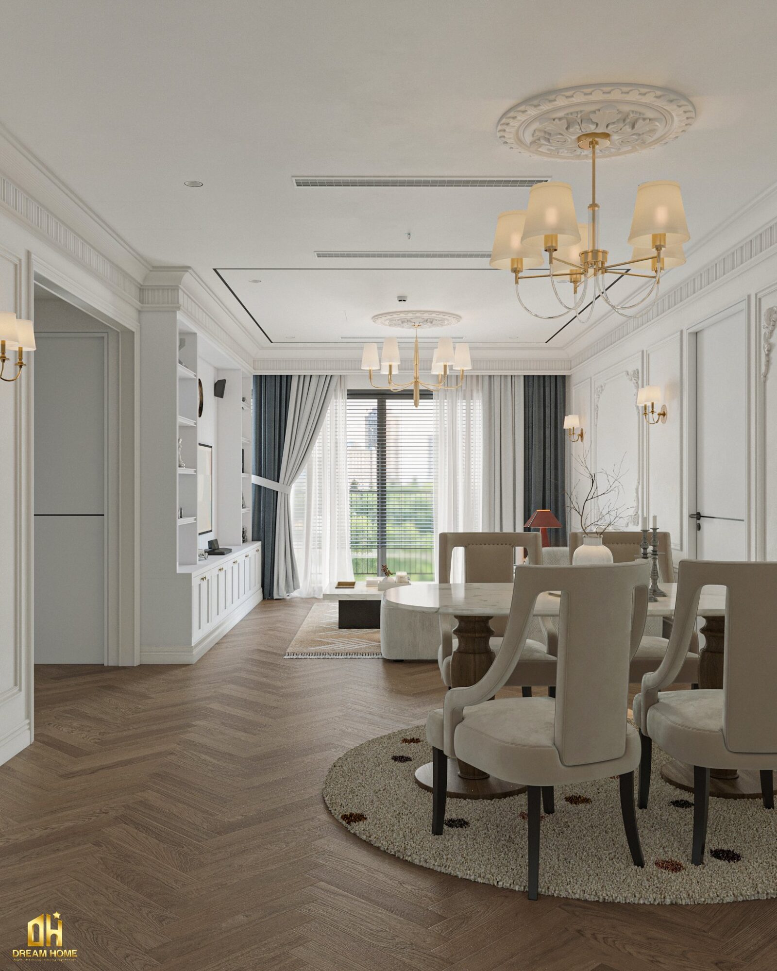 thiết kế nội thất chung cư khai sơn city