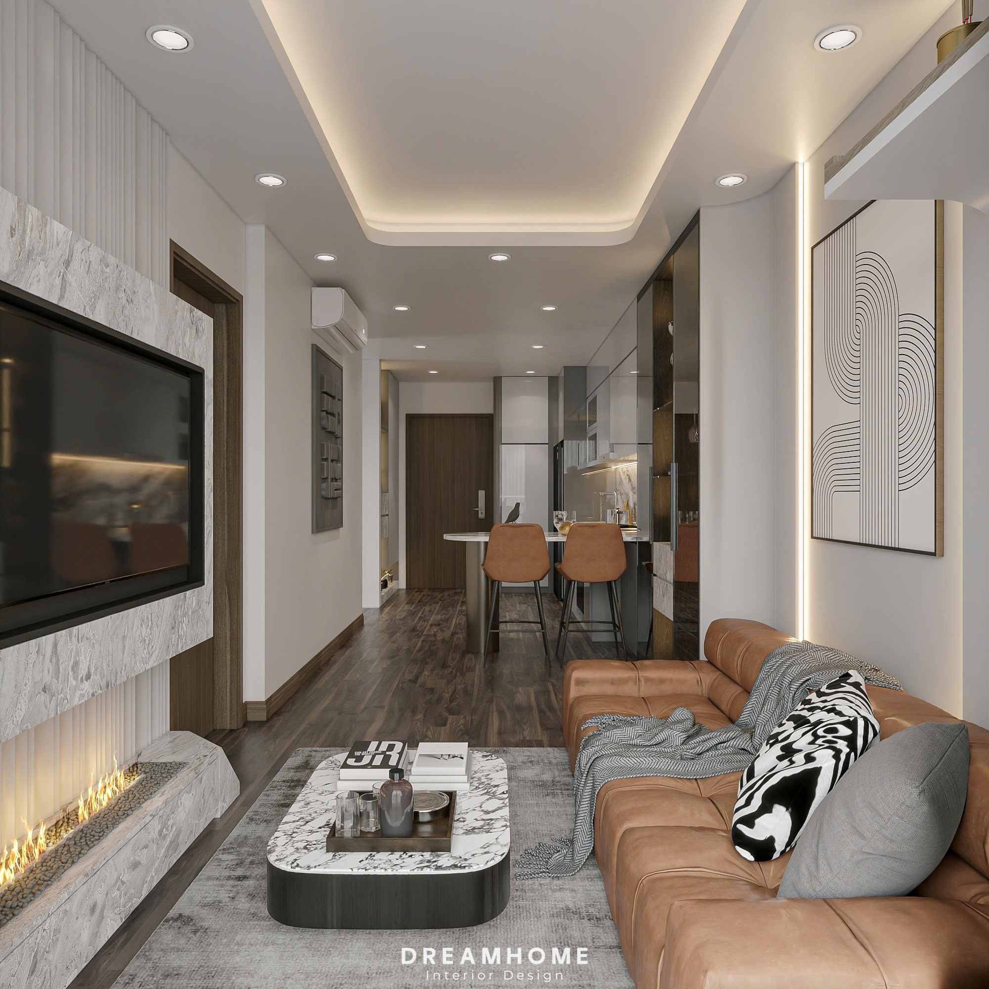 thiết kế nội thất chung cư khai sơn city