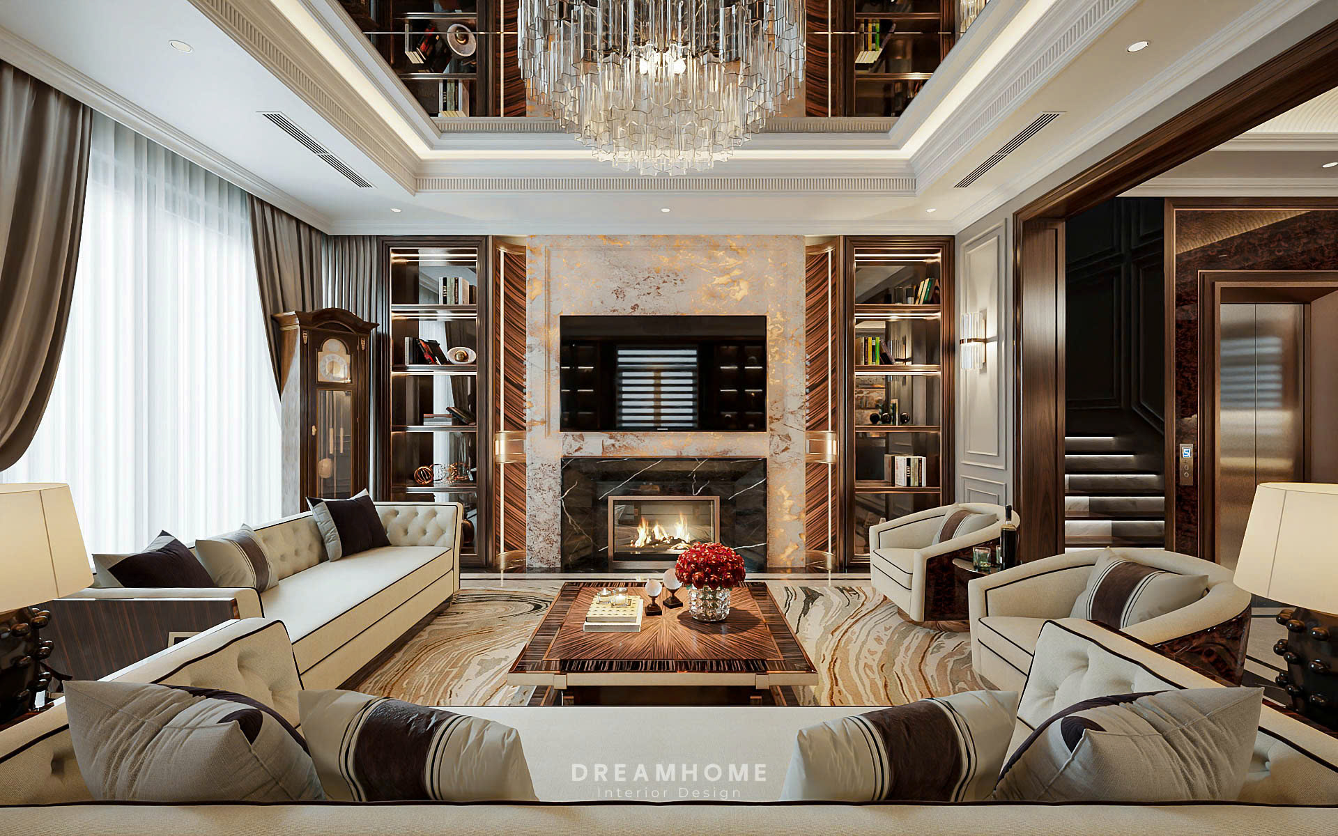thiết kế nội thất biệt thự vinhomes riverside