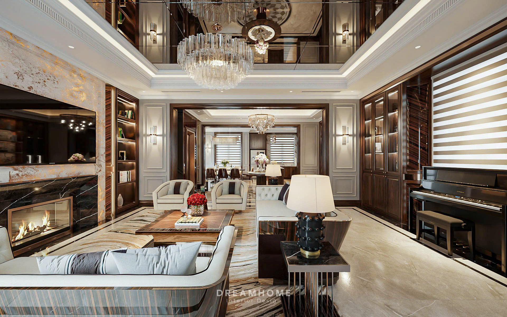 thiết kế nội thất biệt thự vinhomes riverside