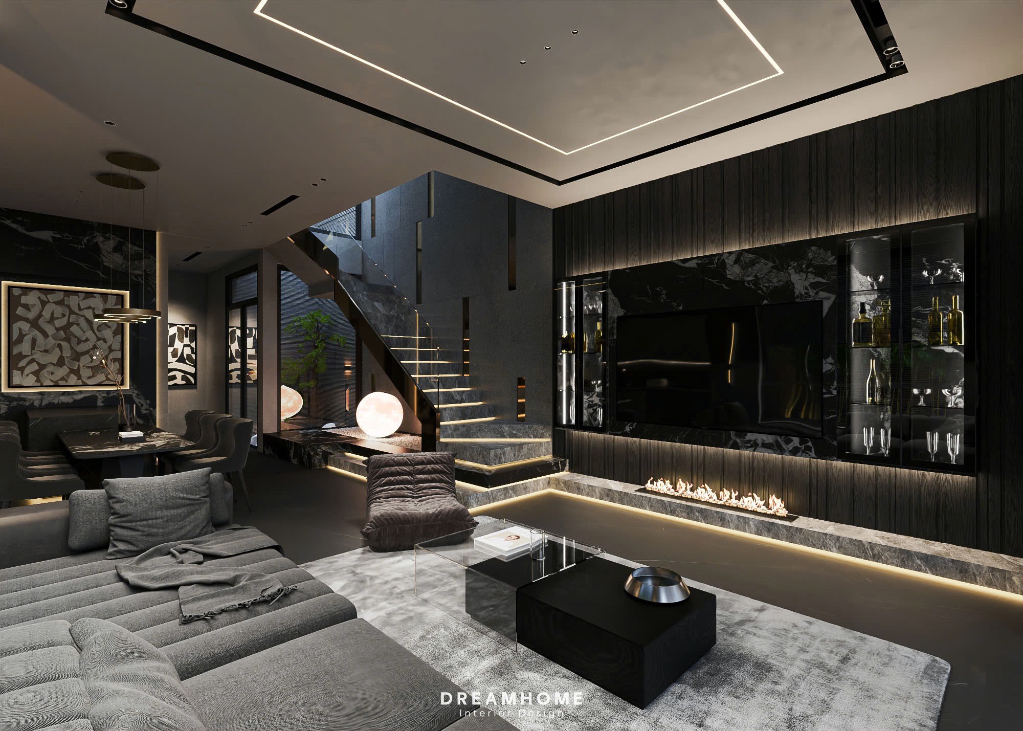 thiết kế nội thất biệt thự vinhomes cổ loa