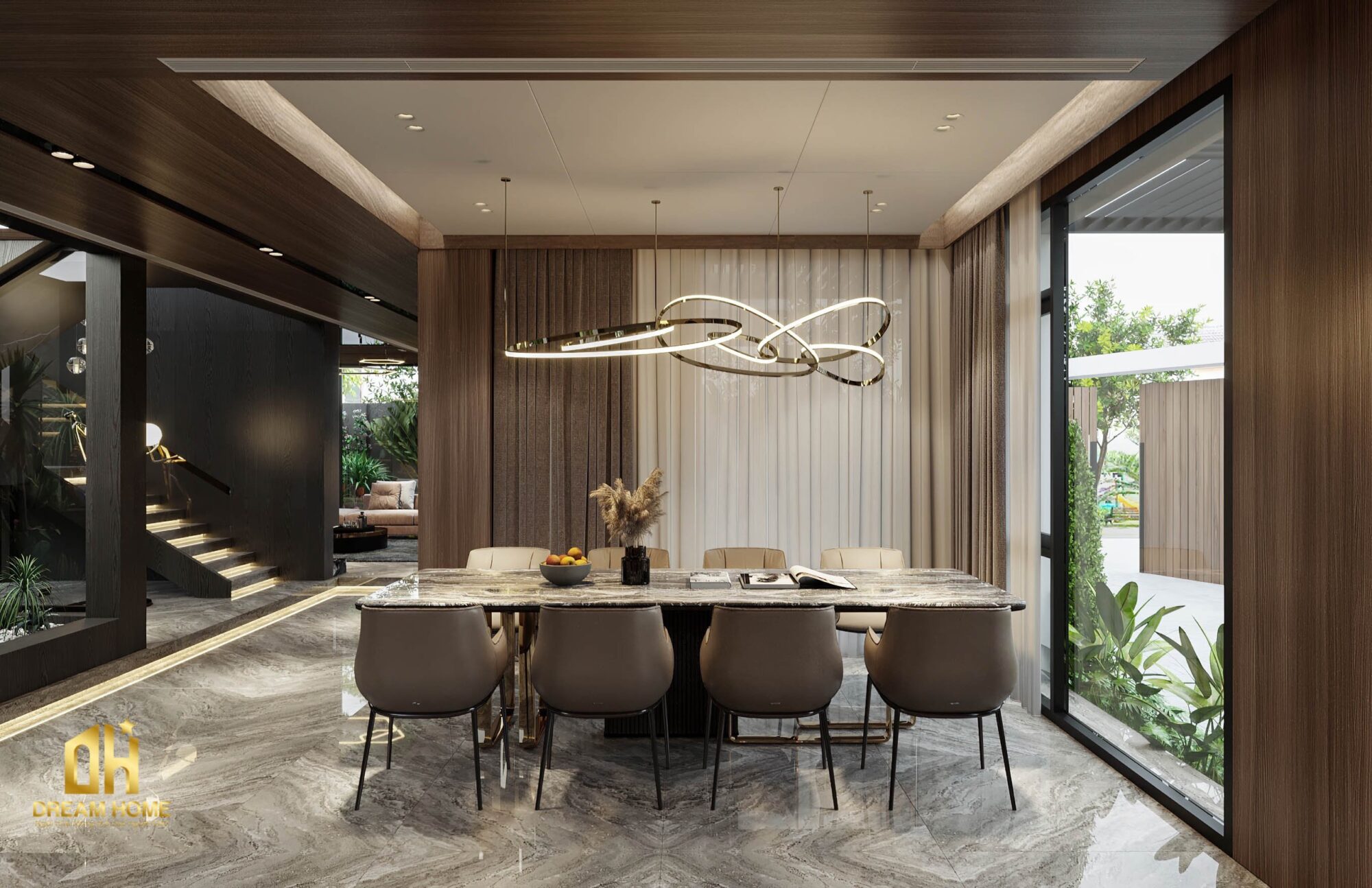 thiết kế nội thất biệt thự vinhomes cổ loa