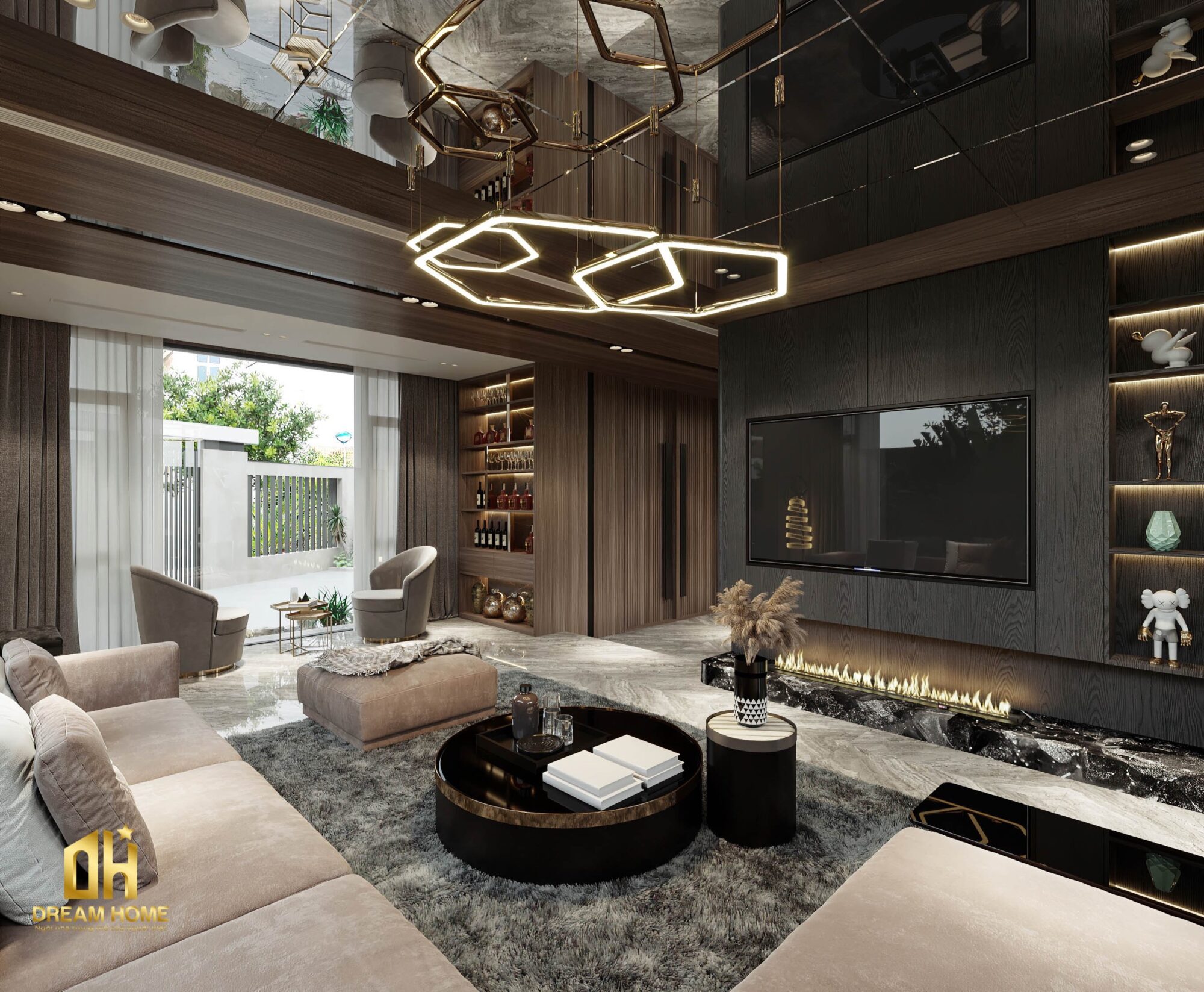 thiết kế nội thất biệt thự vinhomes cổ loa