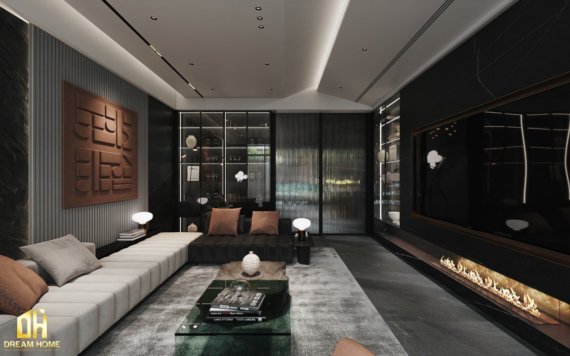 thiết kế nội thất biệt thự vinhomes cổ loa