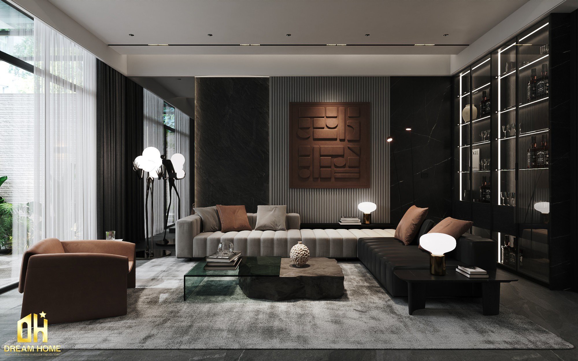 thiết kế nội thất biệt thự vinhomes cổ loa