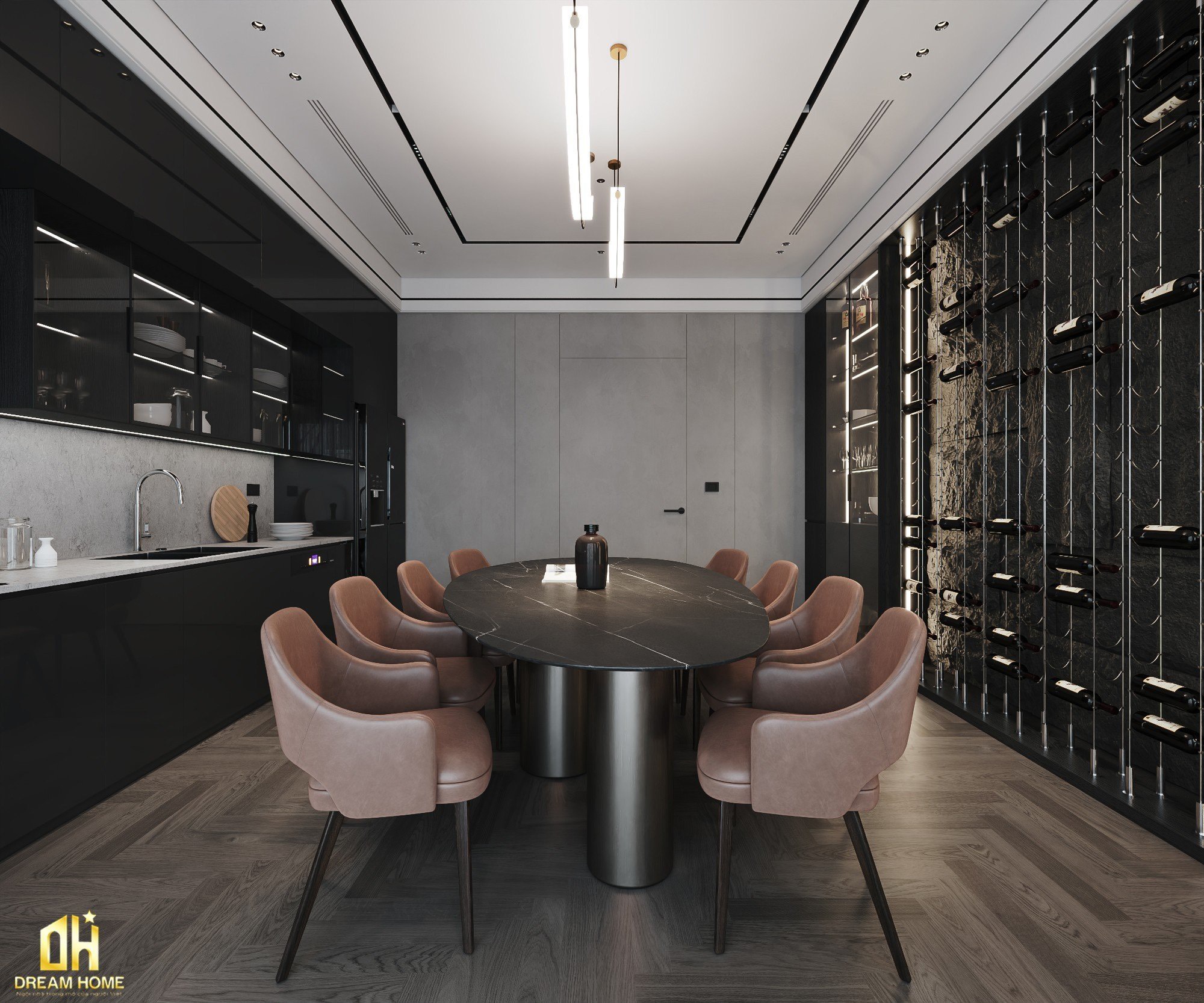 thiết kế nội thất biệt thự vinhomes cổ loa