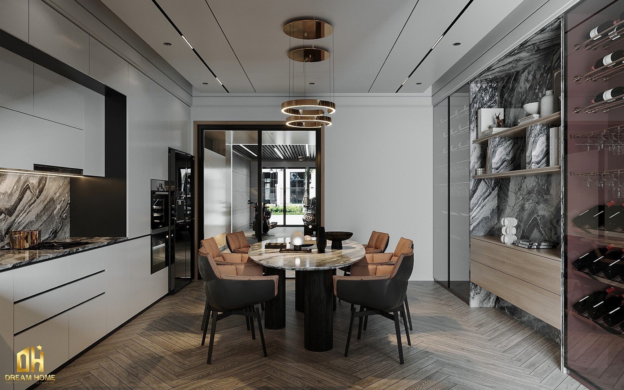 Thiết kế nội thất phòng bếp Vinhomes Cổ Loa giao thoa giữa thẩm mỹ và công năng 57 thiết kế nội thất phòng bếp vinhomes cổ loa