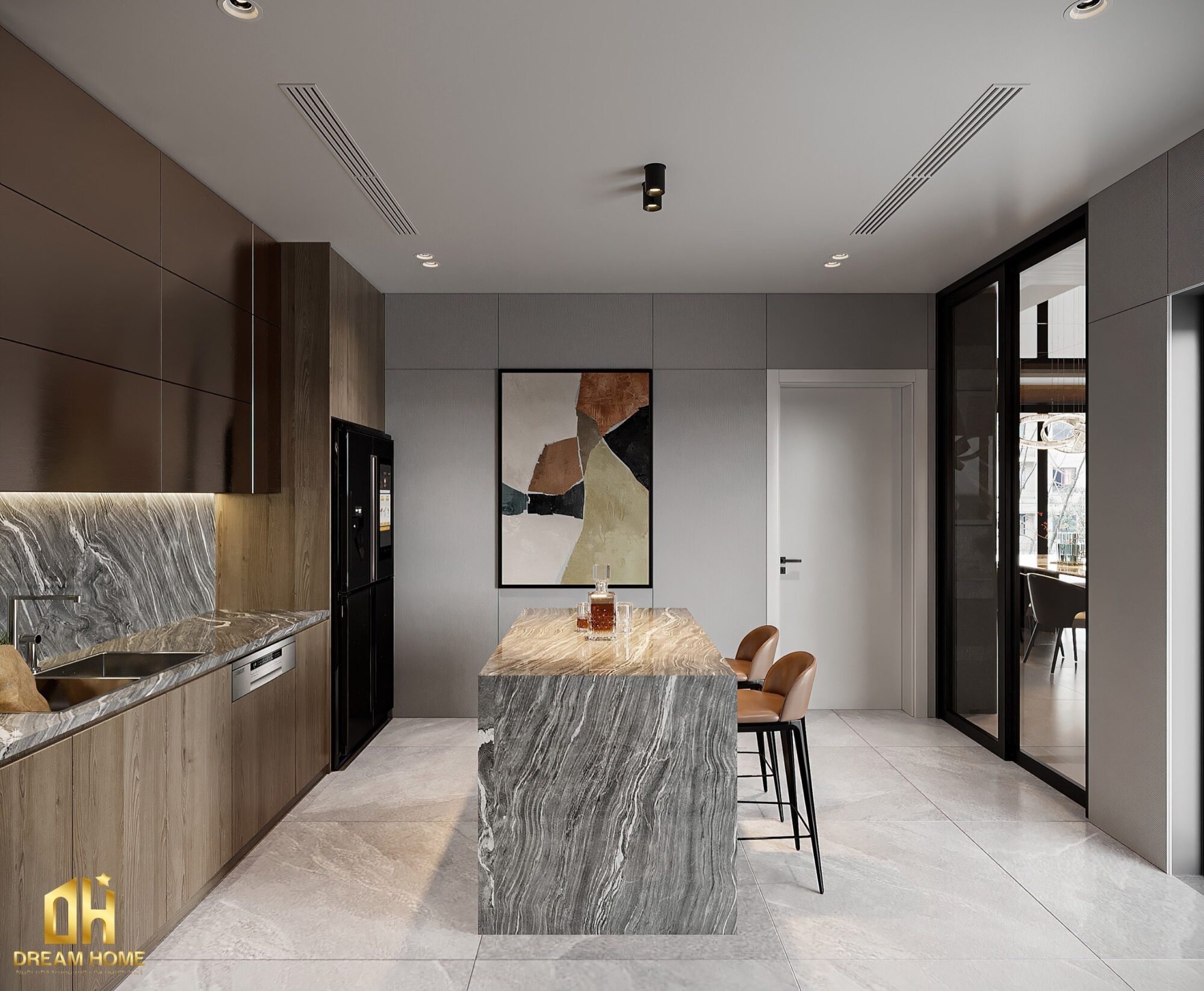 Thiết kế nội thất phòng bếp Vinhomes Cổ Loa giao thoa giữa thẩm mỹ và công năng 12 z4640221442678 207834effa8f7afbeb9c153879446e4b