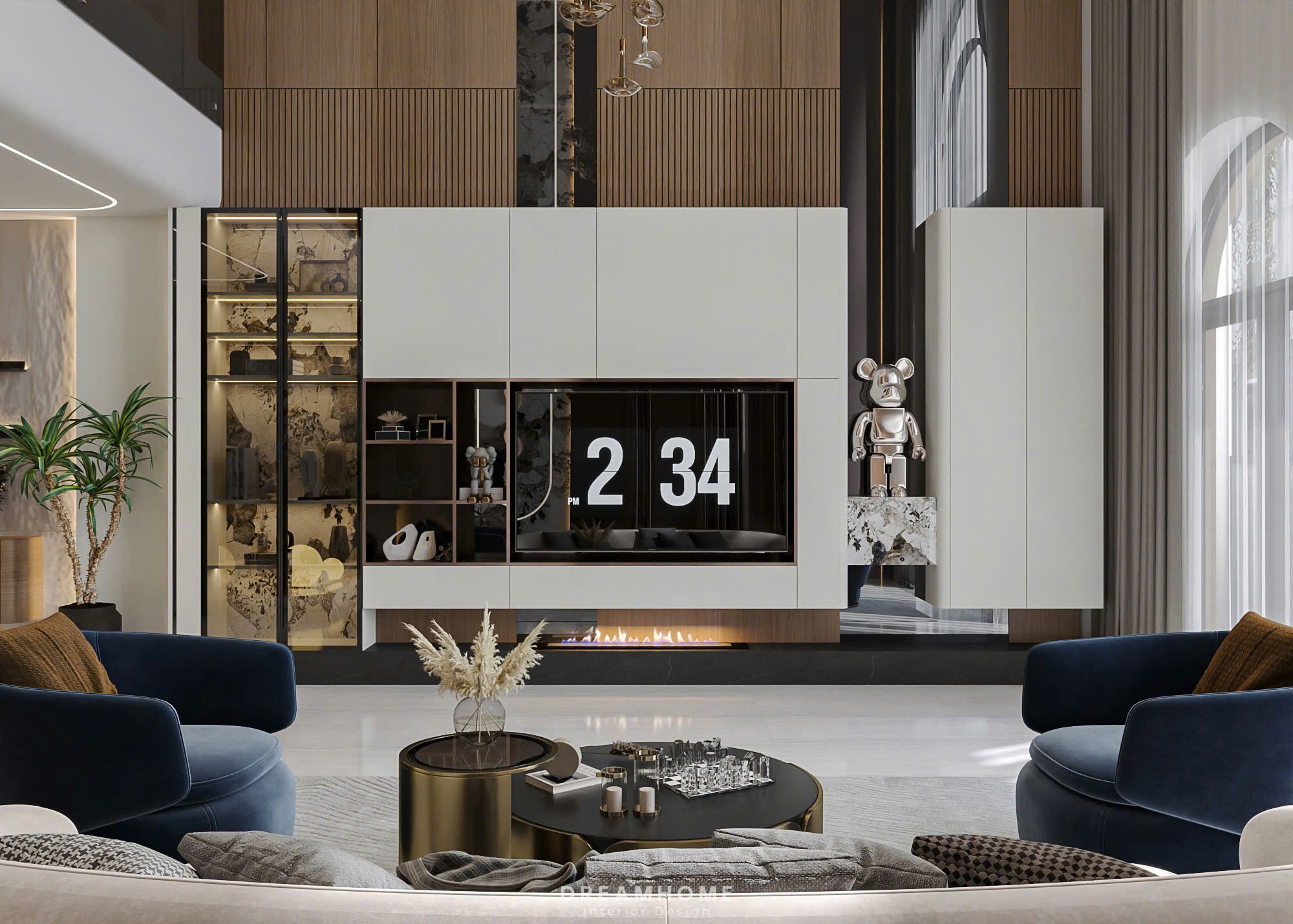 thiết kế nội thất biệt thự vinhomes cổ loa