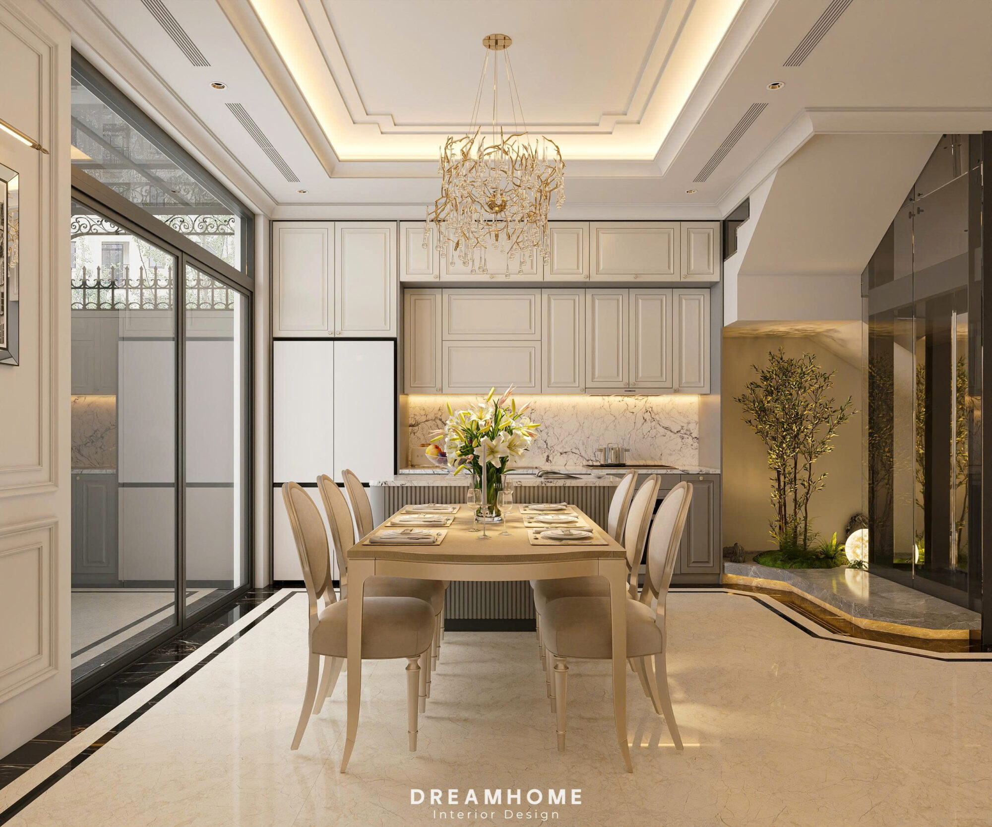 thiết kế nội thất biệt thự vinhomes cổ loa