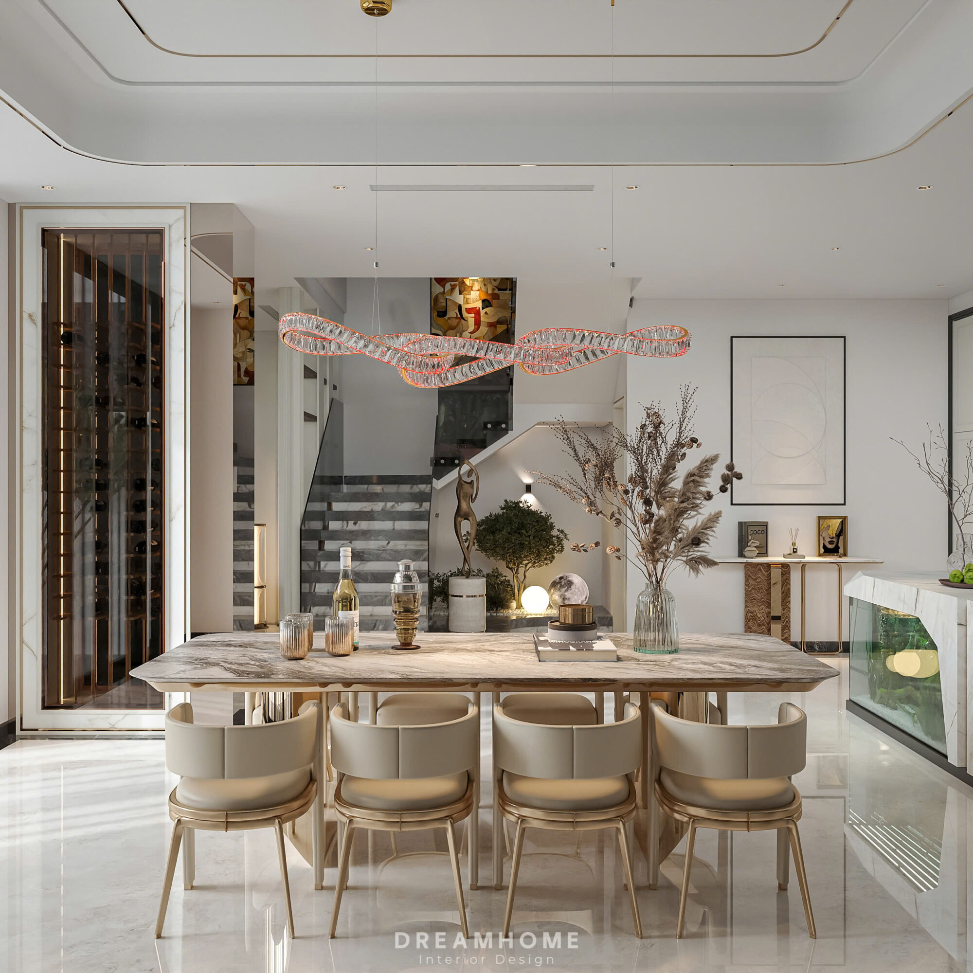 thiết kế nội thất biệt thự vinhomes cổ loa