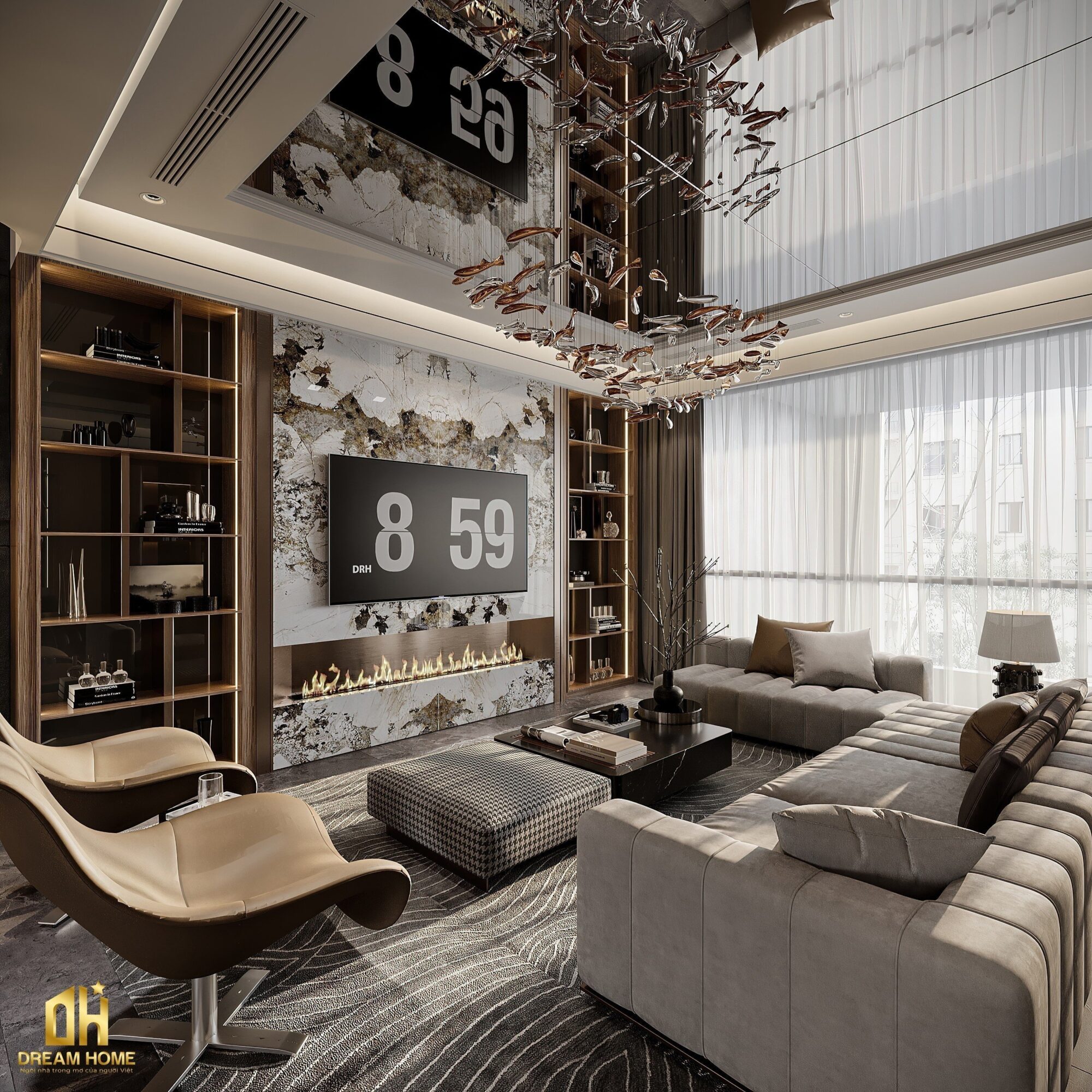 thiết kế nội thất siêu sang