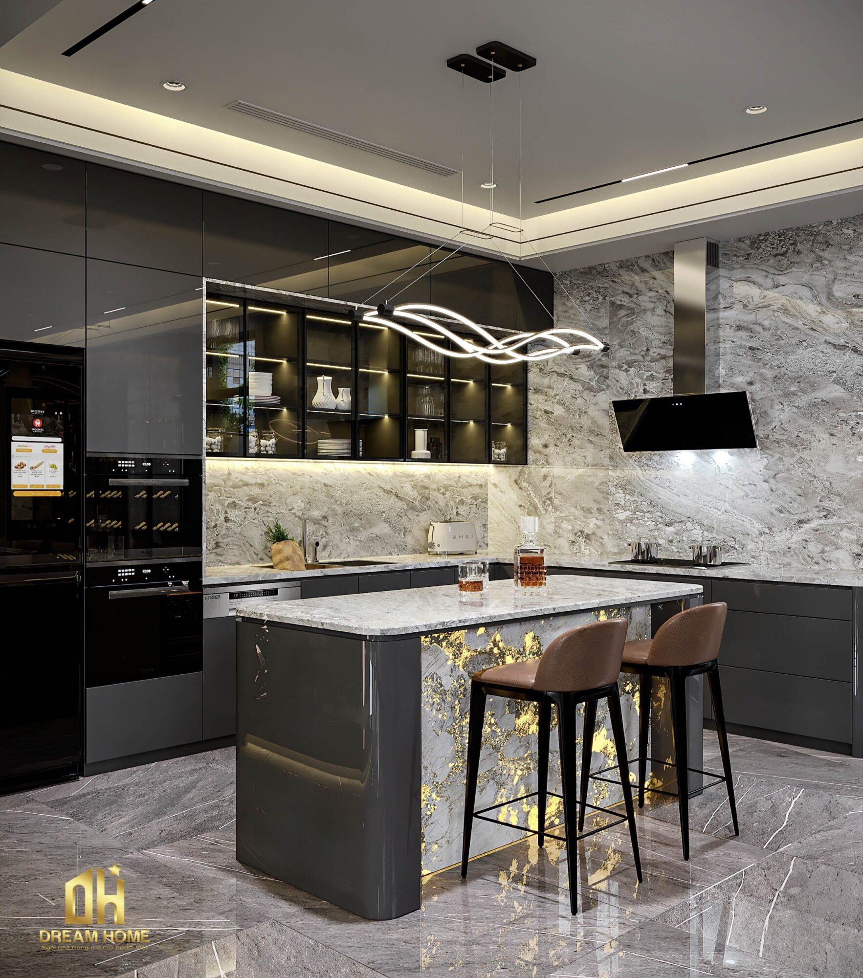 thiết kế nội thất biệt thự hoàng gia 