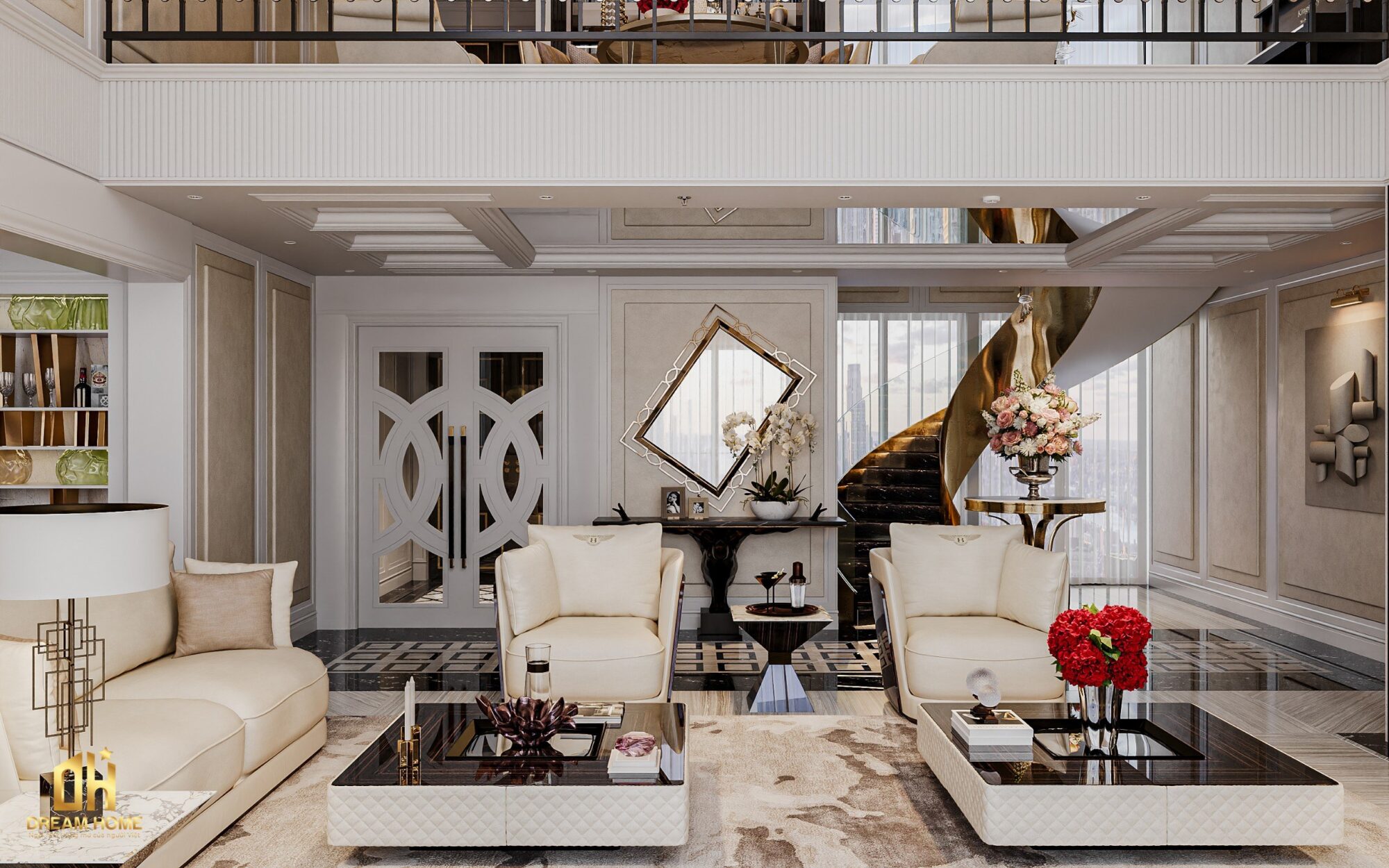 thiết kế nội thất penthouse