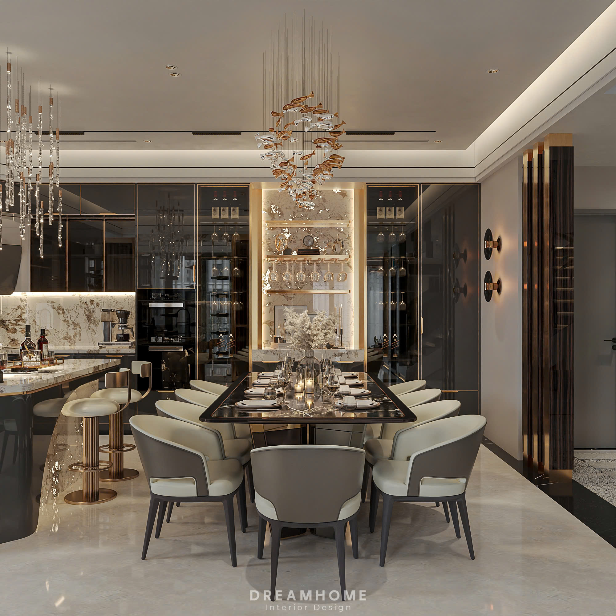 thiết kế nội thất siêu sang