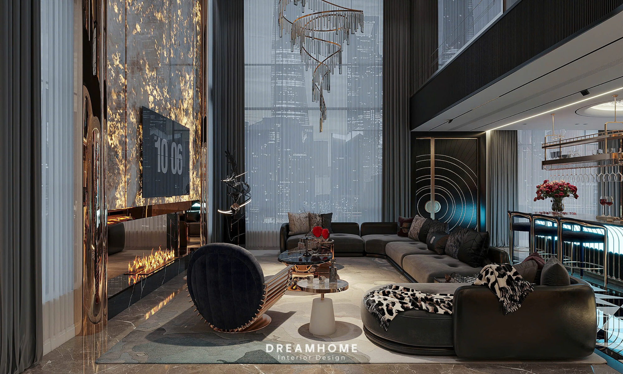 thiết kế nội thất penthouse