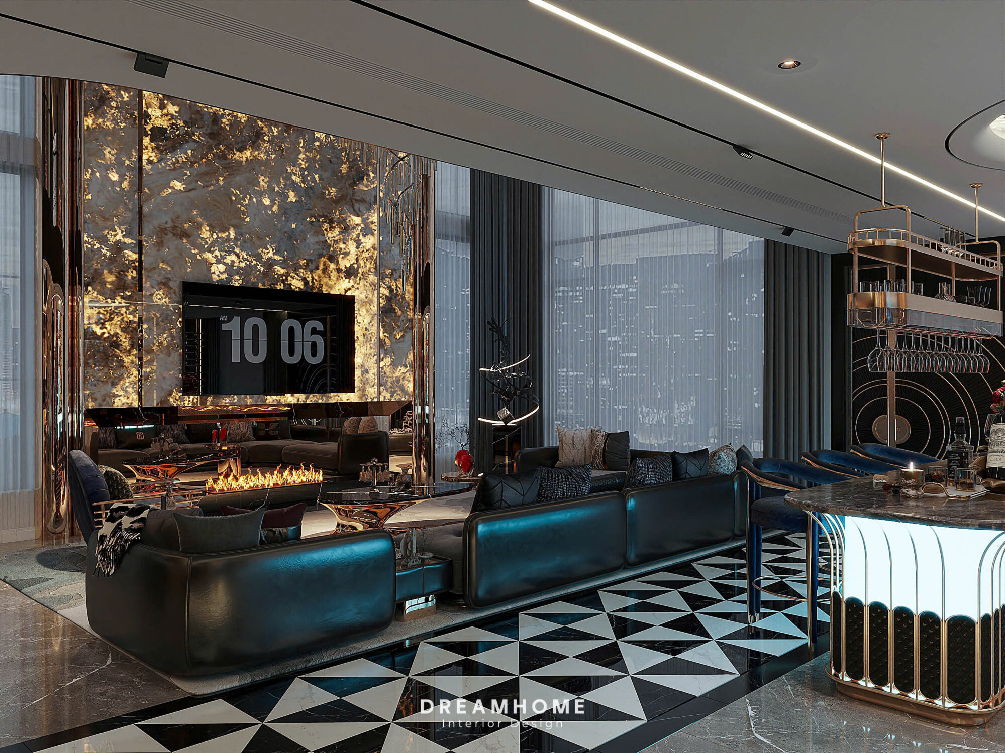 thiết kế nội thất penthouse