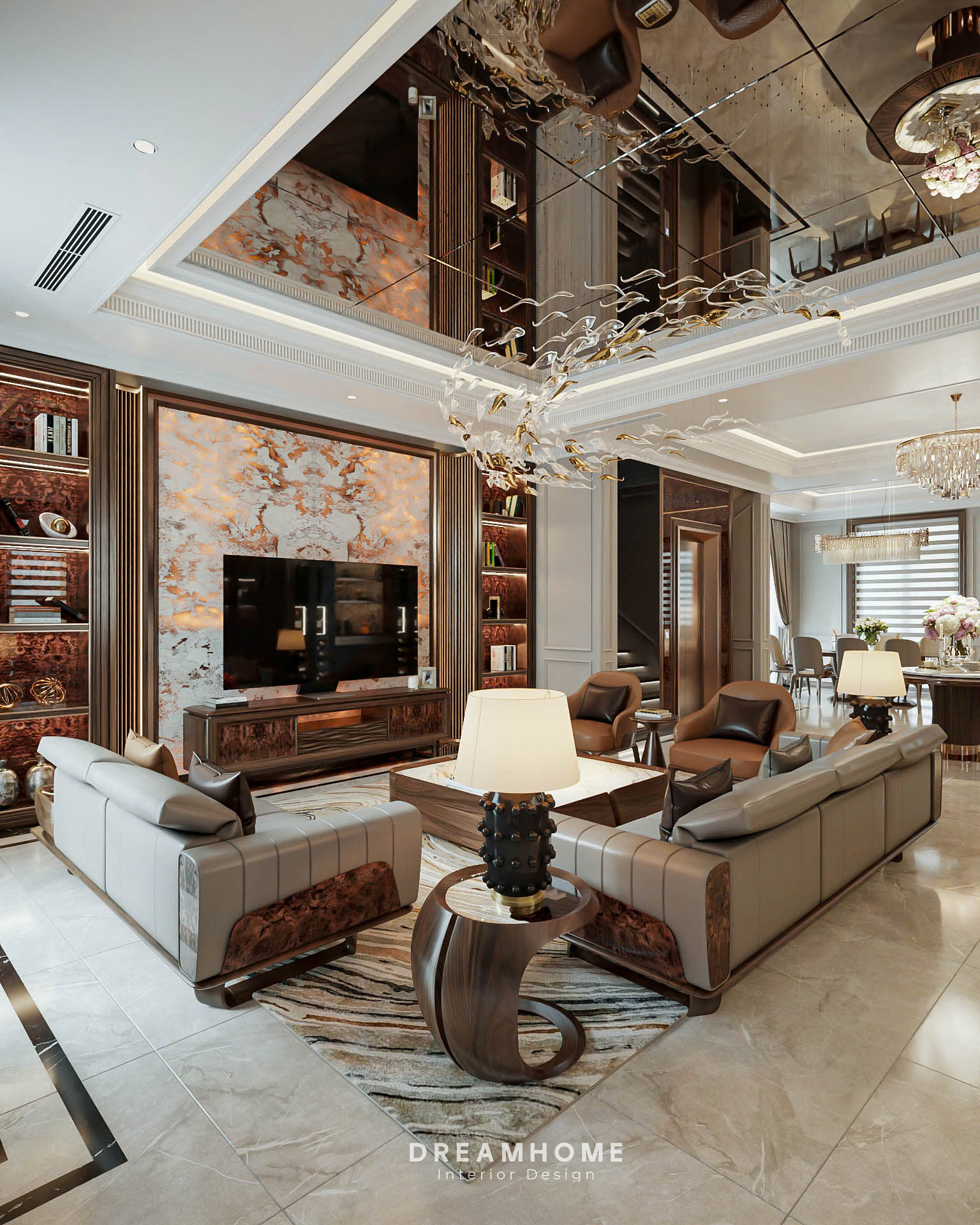 thiết kế nội thất siêu sang