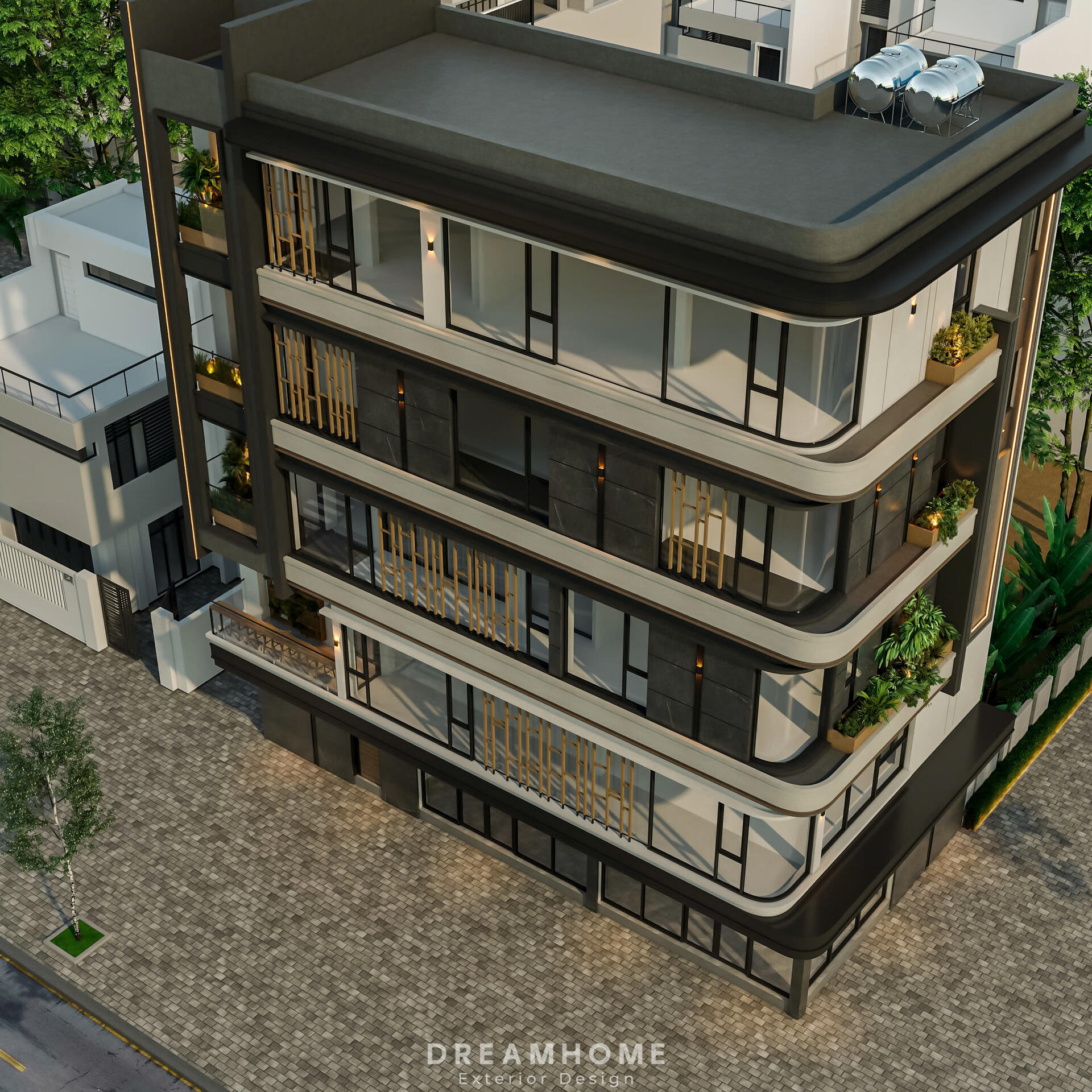 thiết kế kiến trúc nhà phố