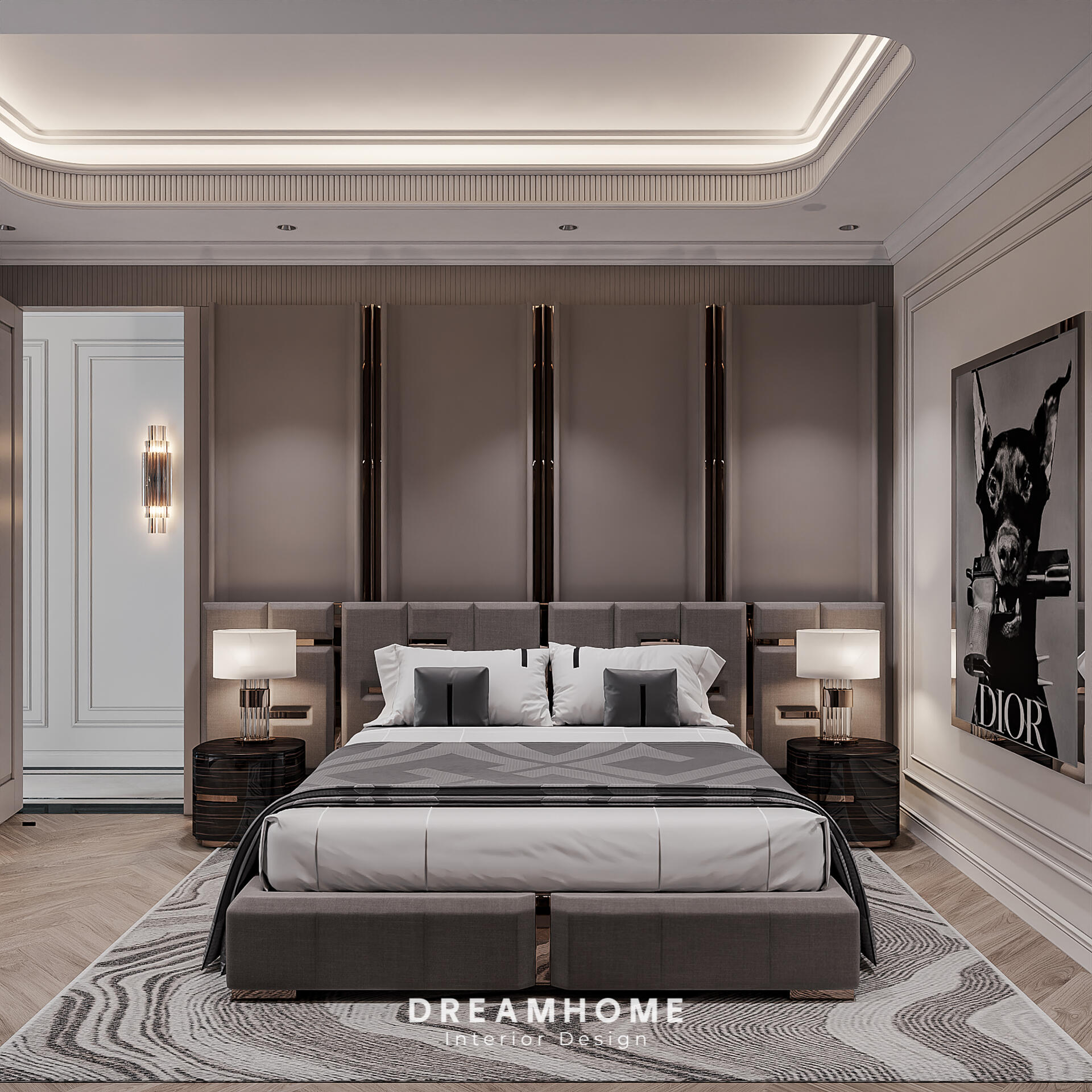 Gợi Ý Thiết Kế Phòng Ngủ Master Biệt Thự Vinhomes Vũ Yên Sang Trọng 54 T2 View090000