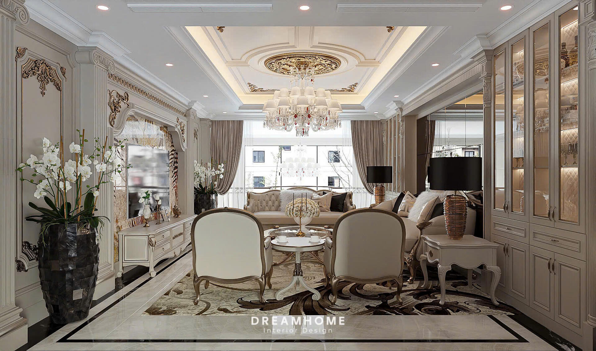 Top ý tưởng thiết kế phòng khách biệt thự Vinhomes Vũ Yên đẹp mê hoặc 29 thiết kế phòng khách