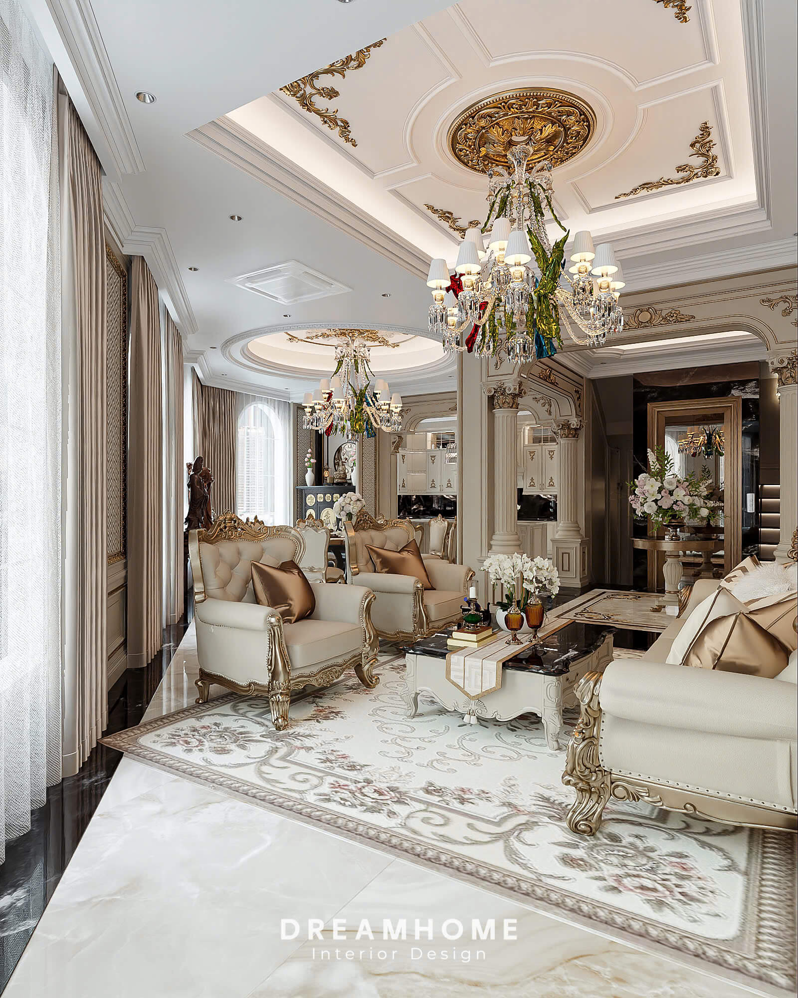 Top ý tưởng thiết kế phòng khách biệt thự Vinhomes Vũ Yên đẹp mê hoặc 26 thiết kế phòng khách