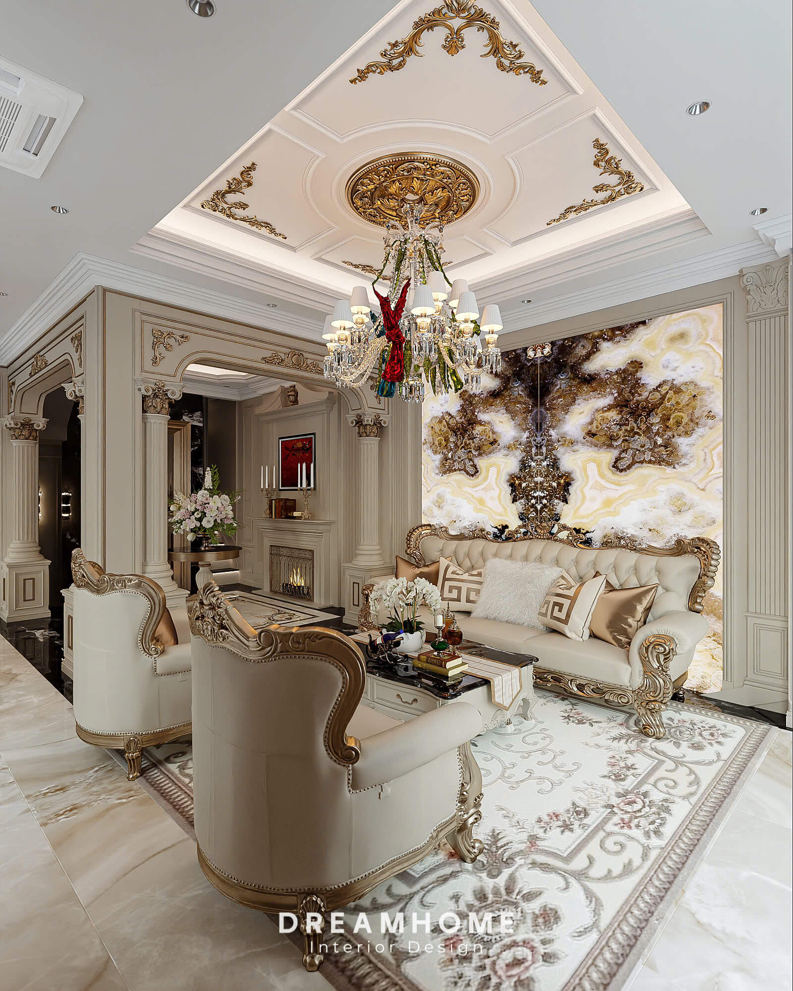 Top ý tưởng thiết kế phòng khách biệt thự Vinhomes Vũ Yên đẹp mê hoặc 28 thiết kế phòng khách
