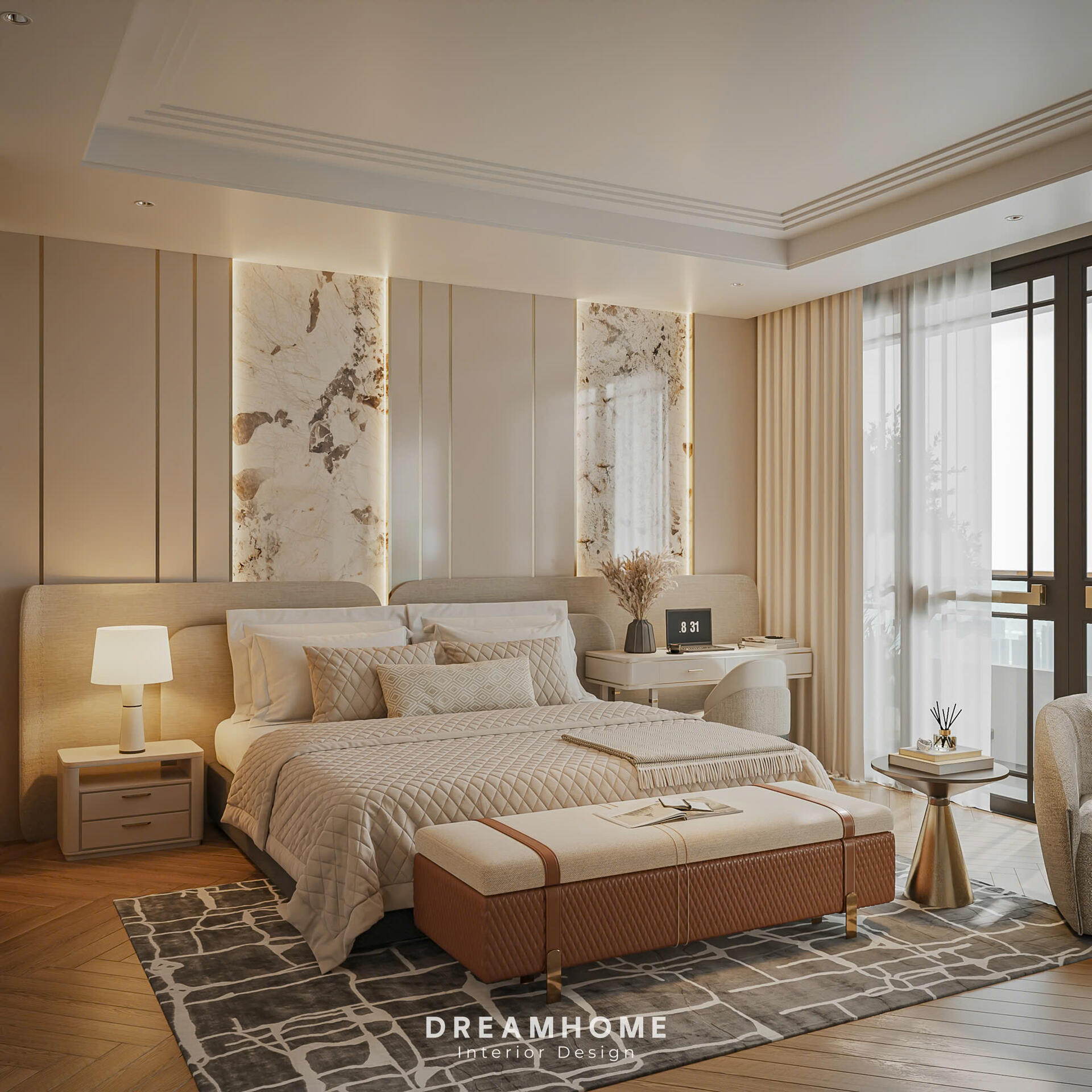 Gợi Ý Thiết Kế Phòng Ngủ Master Biệt Thự Vinhomes Vũ Yên Sang Trọng 52 thiết kế phòng ngủ