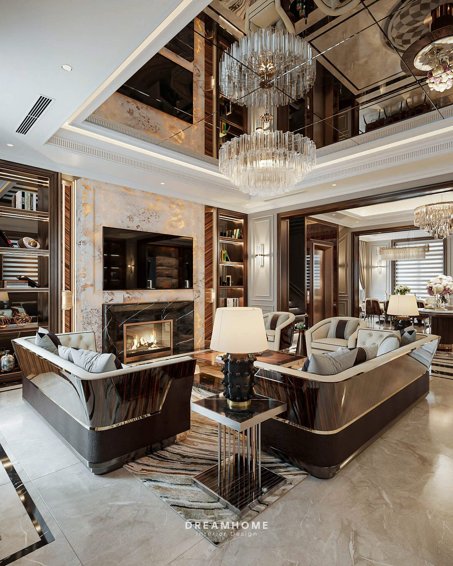 Top ý tưởng thiết kế phòng khách biệt thự Vinhomes Vũ Yên đẹp mê hoặc 50 thiết kế phòng khách