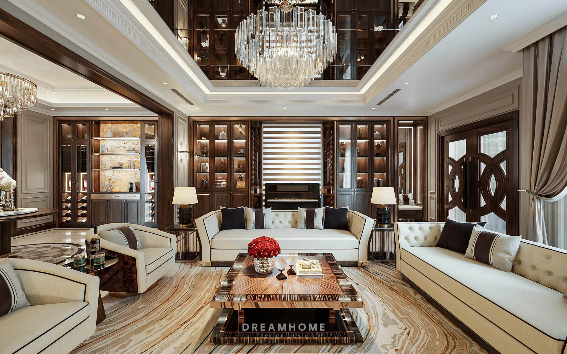 Top ý tưởng thiết kế phòng khách biệt thự Vinhomes Vũ Yên đẹp mê hoặc 52 thiết kế phòng khách